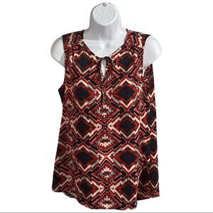 🎉 3/$25 🎉 Geo Shape Button & Tie Blouse